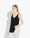 Deep V Neck Flutter Sleeve Button Down